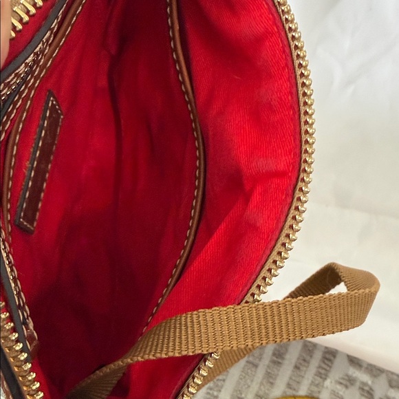 Dooney & Bourke Ostrich White and Tan Clutch - Picture 5 of 8